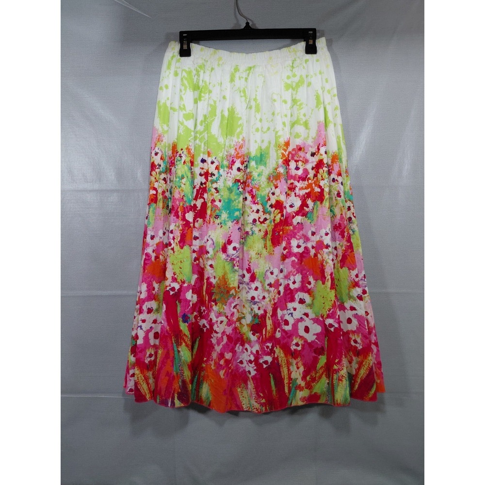 Madison Hill Full Gathered Maxi Skirt XL Floral Multicolor
